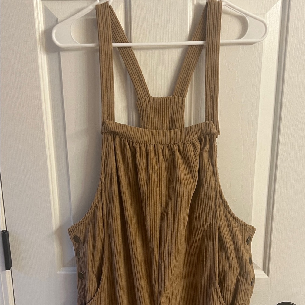 Tan Corduroy Overalls